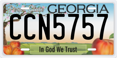 GA license plate CCN5757