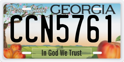GA license plate CCN5761