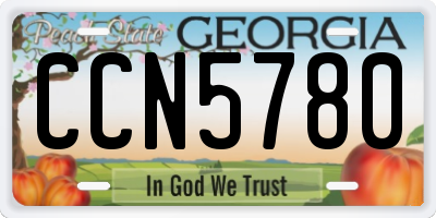 GA license plate CCN5780