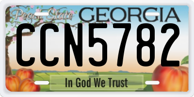 GA license plate CCN5782