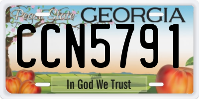 GA license plate CCN5791
