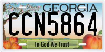 GA license plate CCN5864