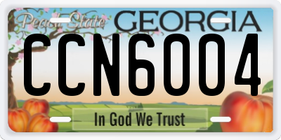 GA license plate CCN6004