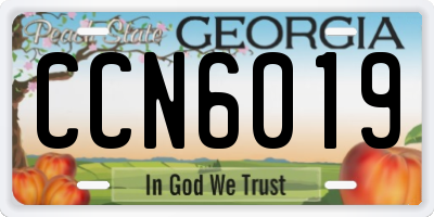 GA license plate CCN6019