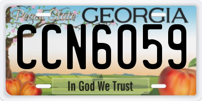 GA license plate CCN6059