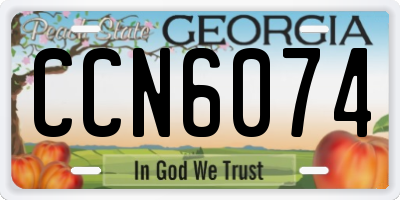 GA license plate CCN6074