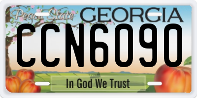 GA license plate CCN6090