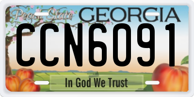 GA license plate CCN6091