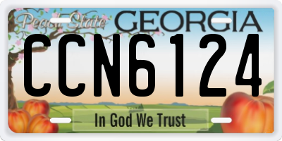 GA license plate CCN6124