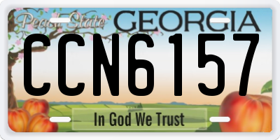 GA license plate CCN6157