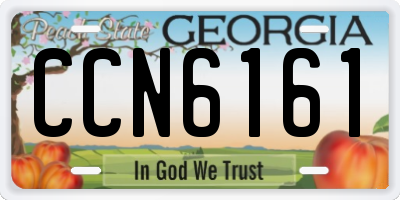 GA license plate CCN6161