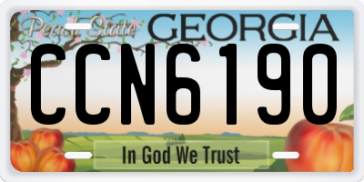GA license plate CCN6190
