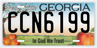 GA license plate CCN6199