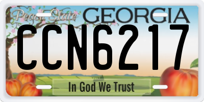 GA license plate CCN6217