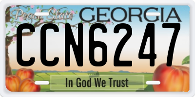 GA license plate CCN6247