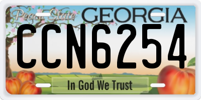 GA license plate CCN6254