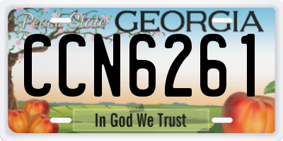 GA license plate CCN6261
