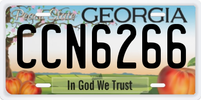 GA license plate CCN6266
