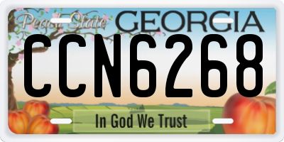 GA license plate CCN6268