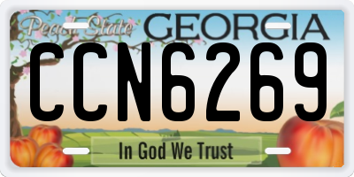 GA license plate CCN6269
