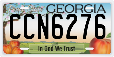 GA license plate CCN6276