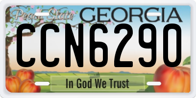 GA license plate CCN6290
