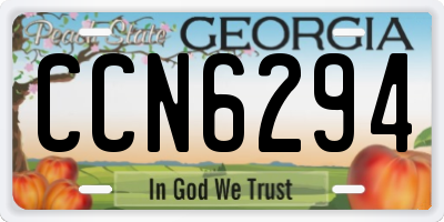 GA license plate CCN6294