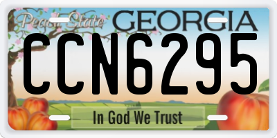 GA license plate CCN6295