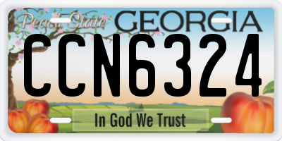 GA license plate CCN6324