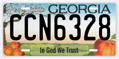 GA license plate CCN6328