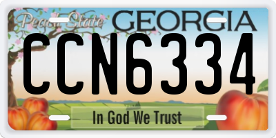 GA license plate CCN6334