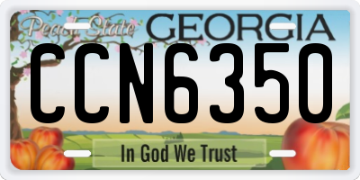 GA license plate CCN6350