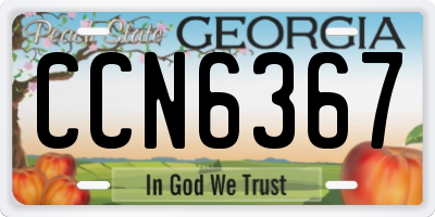 GA license plate CCN6367