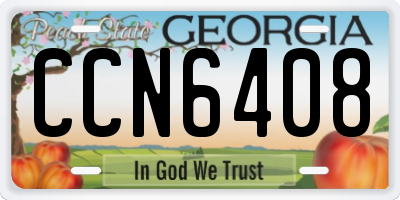 GA license plate CCN6408