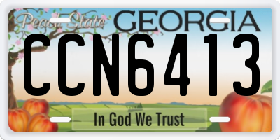 GA license plate CCN6413
