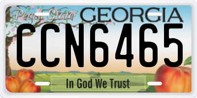 GA license plate CCN6465