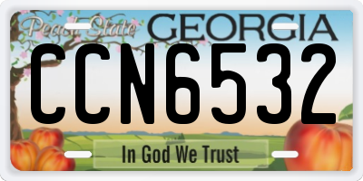 GA license plate CCN6532