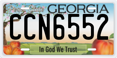 GA license plate CCN6552