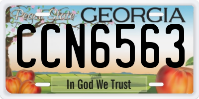 GA license plate CCN6563