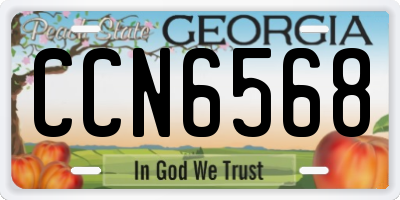 GA license plate CCN6568