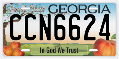 GA license plate CCN6624