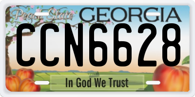 GA license plate CCN6628