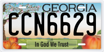 GA license plate CCN6629