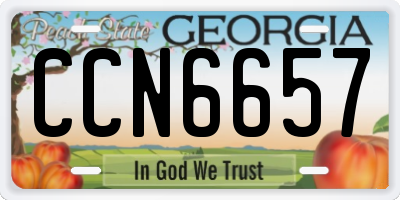 GA license plate CCN6657