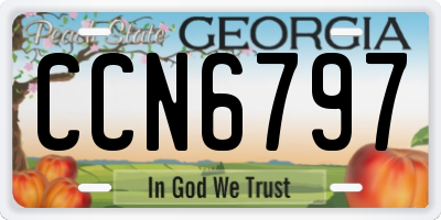 GA license plate CCN6797