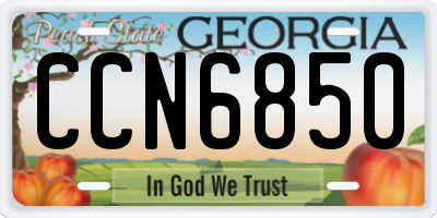 GA license plate CCN6850