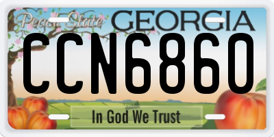 GA license plate CCN6860