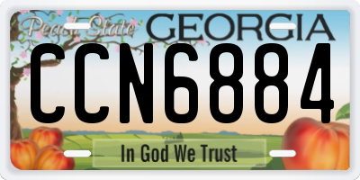 GA license plate CCN6884