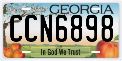 GA license plate CCN6898