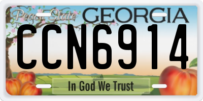 GA license plate CCN6914